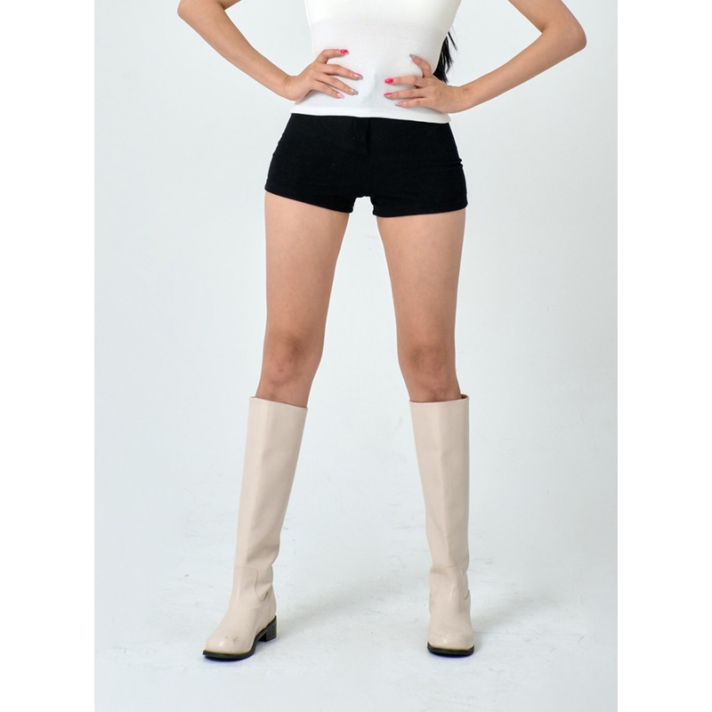 Corduroy Slim Fit Shorts ID02 Dark green S