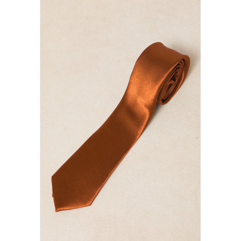 Mens Max Tie in Amber Satin