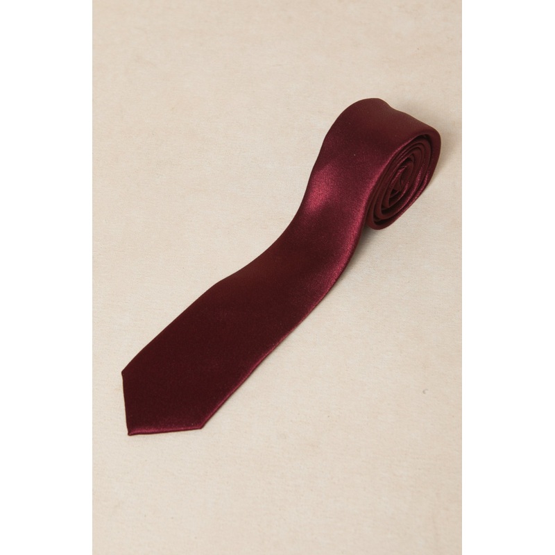 Mens Max Tie in Wine Satin