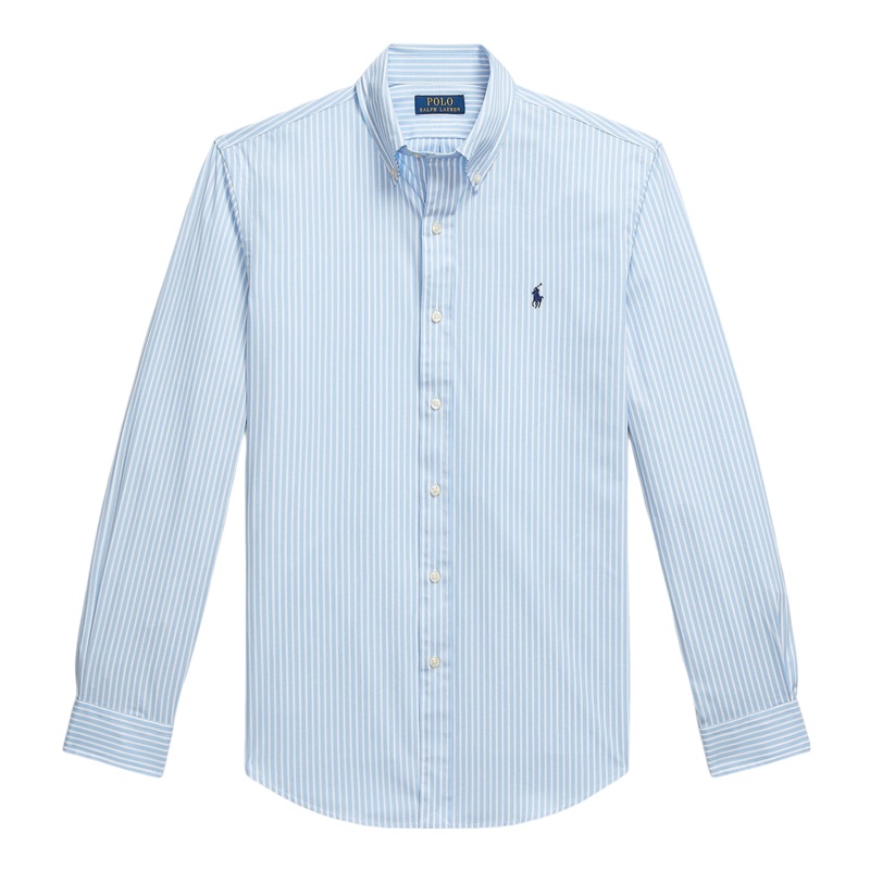 Polo Ralph Lauren Long Sleeve Sport Shirt 6779F Austin Blue White Small Regular