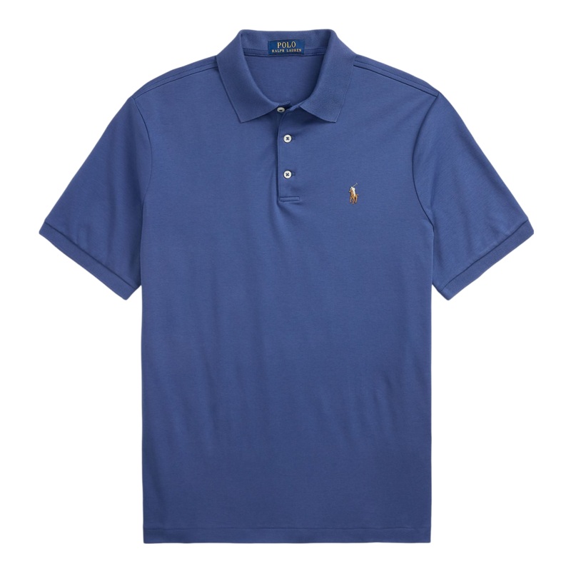 Polo Ralph Lauren Short Sleeve Soft Cotton Polo Shirt Earth Blue Medium