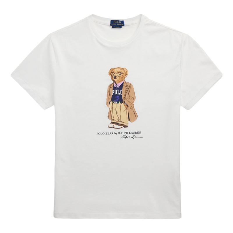 Polo Ralph Lauren Short Sleeve T-Shirt PF25 White Heritage Bear Small Regular
