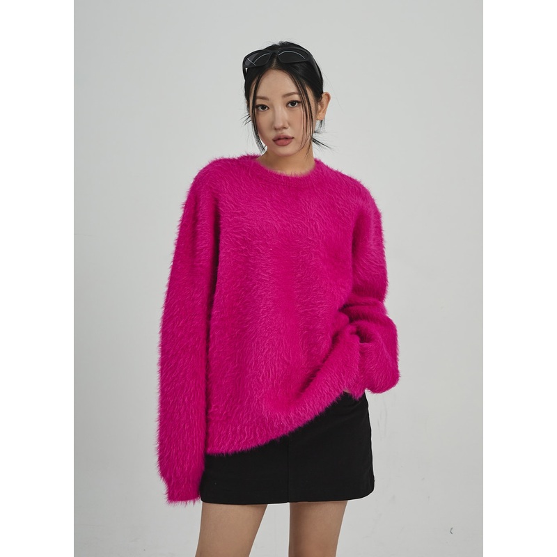 Soft Faux Fur Knit Unisex CD09 White M/L