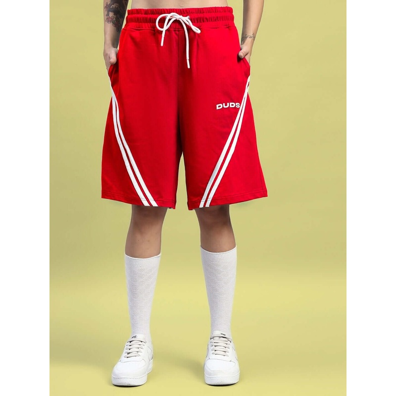 WOMENS STAR JUMPER REGULAR FIT SHORTS RED XS