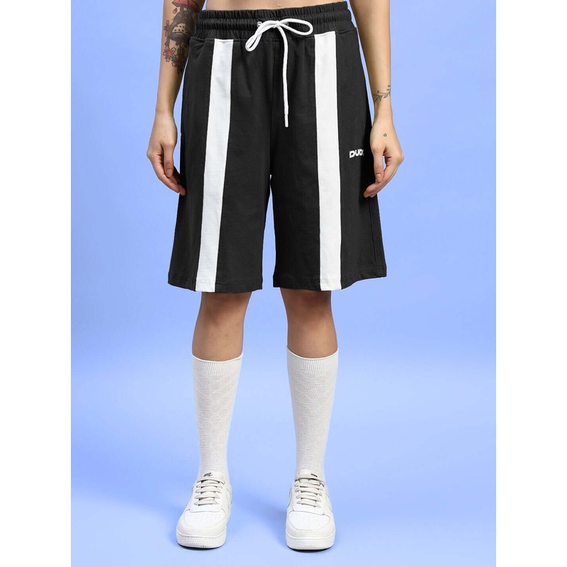 WOMENS WIDELINE REGULAR FIT SHORTS BLACK XS