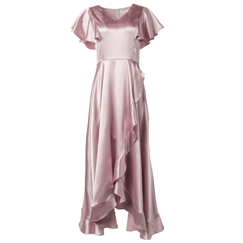 Callie Dress in Blush Satin 00