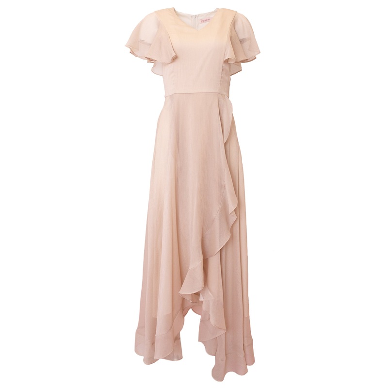 Callie Dress in Champagne Chiffon 00