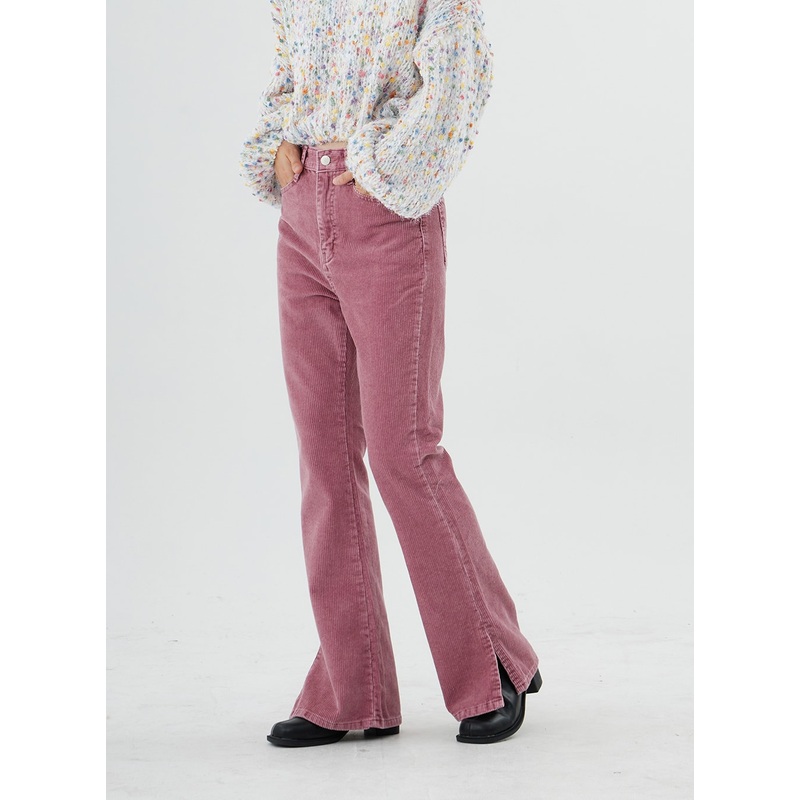 Corduroy Bootcut Pants ON07 Light beige S