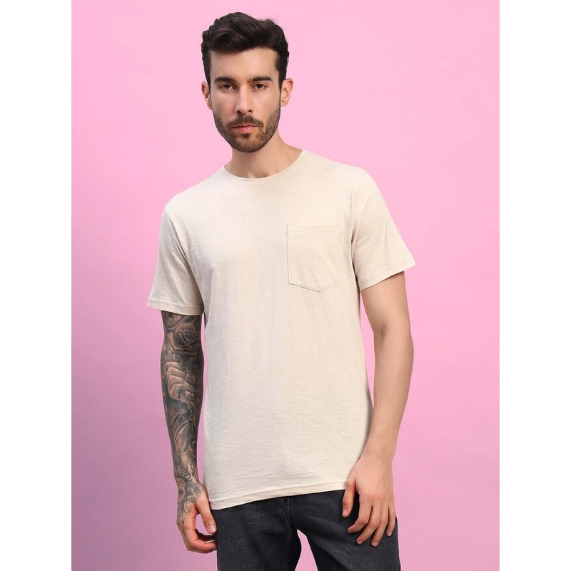 JOY REGULAR FIT T-SHIRT BEIGE. XS