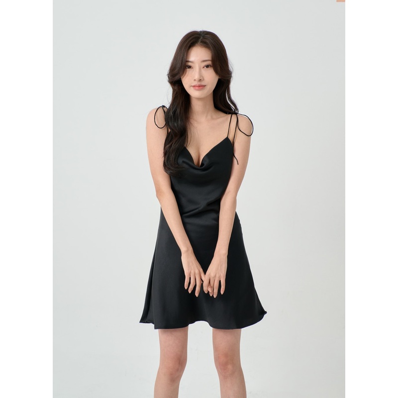 Satin Lingerie Style Mini Dress IN08 White S/M