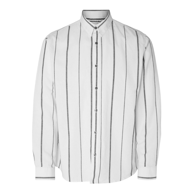 Selected Reg Classic Long Sleeve Sun Shirt Sky Captain Small