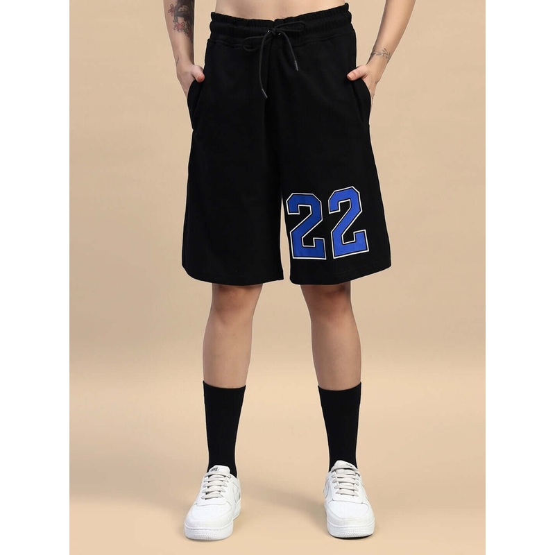 WOMENS AMIGA REGULAR FIT SHORTS BLACK-BLUE XS