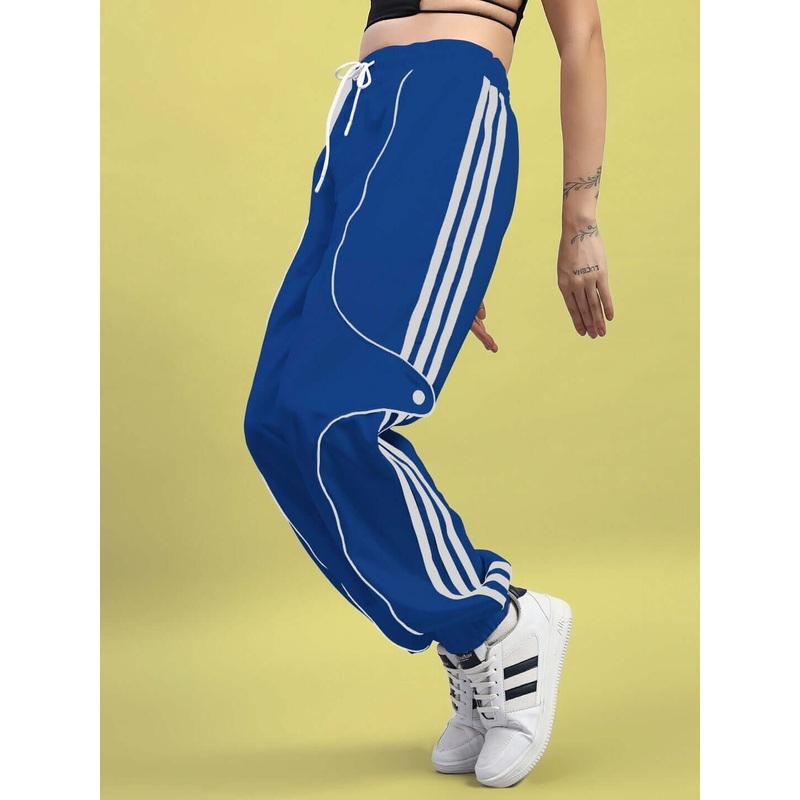 WOMENS BOLSON STRIPES RELAXED-FIT JOGGERS BLUE XS