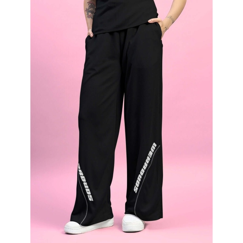WOMENS CUBBY RELAXED FIT BAGGY JOGGERS BLACK XS