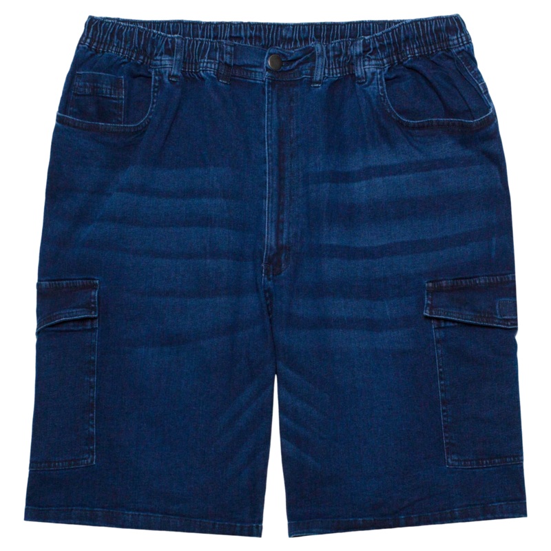 Espionage Denim Cargo Shorts Stonewash Blue 2 X-Large