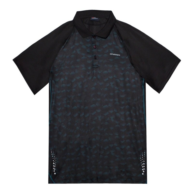 Espionage Performance Polo Shirt Grey Black 2 X-Large