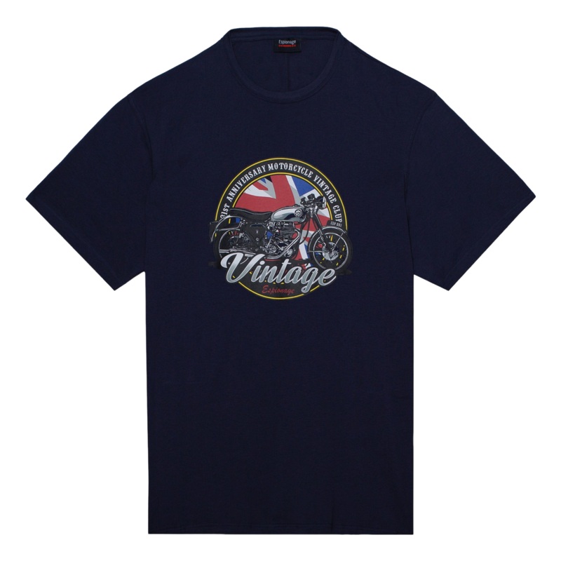 Espionage Printed T-Shirt Navy 2 X-Large