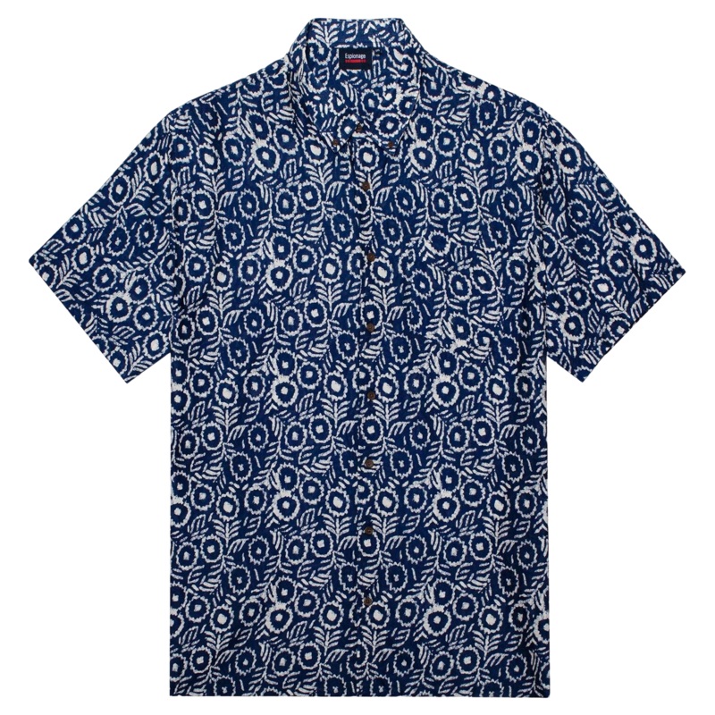 Espionage Short Sleeve Print Shirt Navy 2 X-Large
