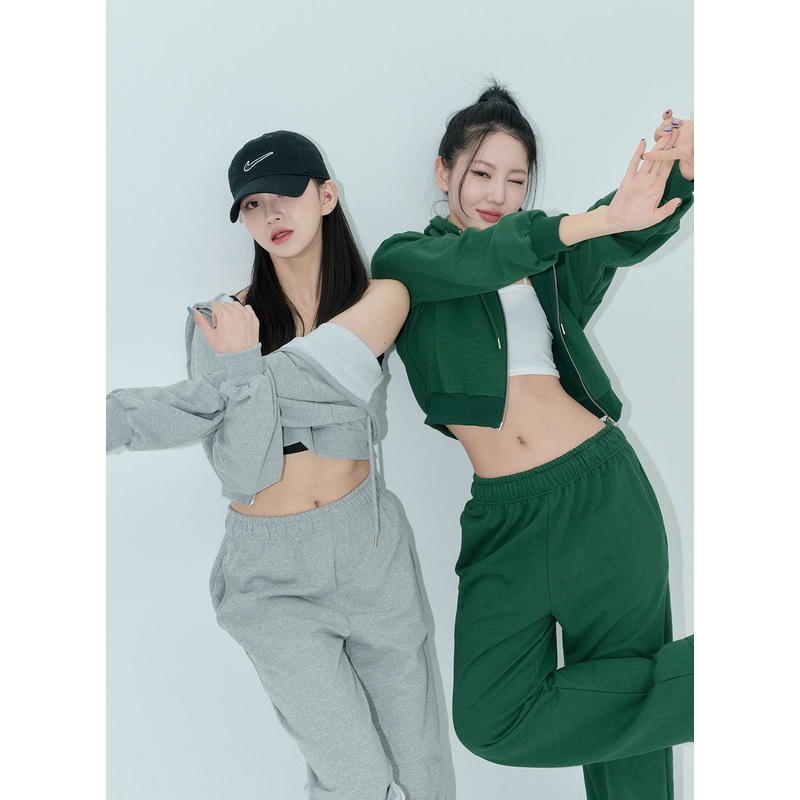 Lewkin Soft Basic Two Way Hoodie Zip Up C1210 Gray S/M