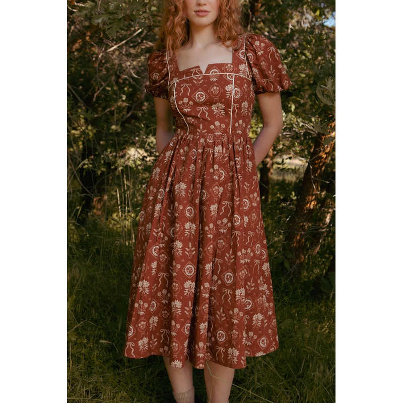 Nash Dress in Sepia Bows 00