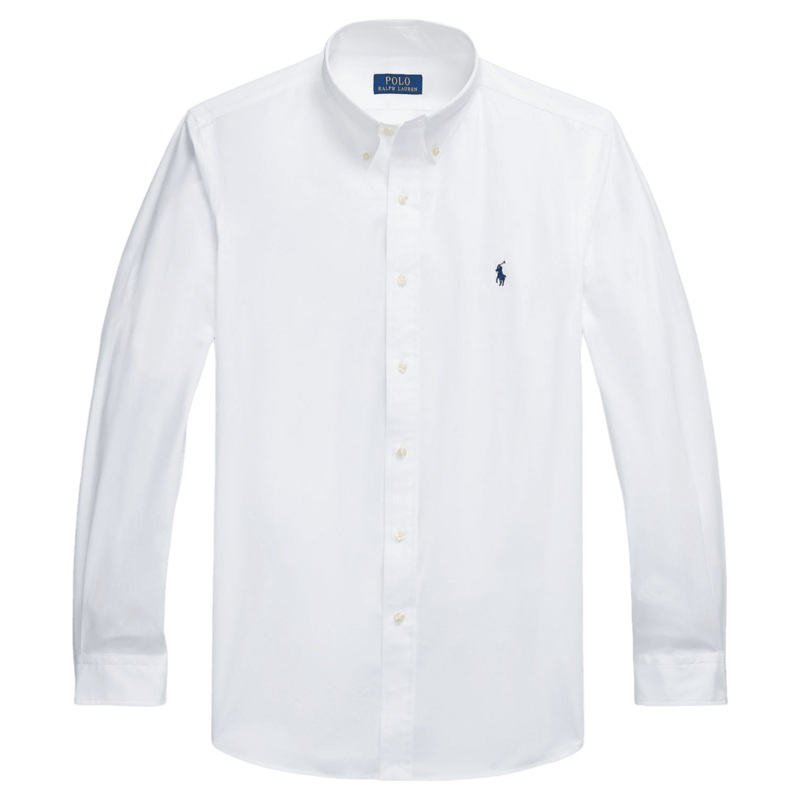 Polo Ralph Lauren Long Sleeve Stretch Poplin Shirt White Small Regular