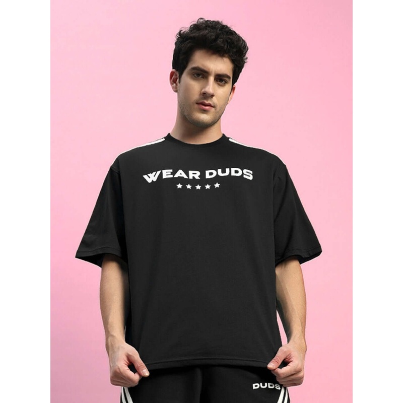 STAR JUMPER OVER-SIZED T-SHIRT BLACK XS