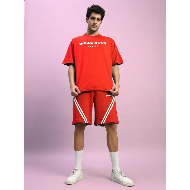 STAR JUMPER SUMMER CO-ORD SET RED XS