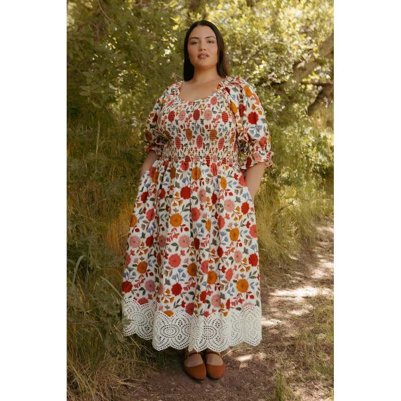 Teagan Dress in Sepia Flower XX Small