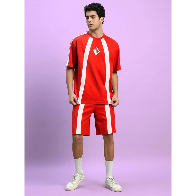 WIDELINE SUMMER CO-ORD SET RED XS