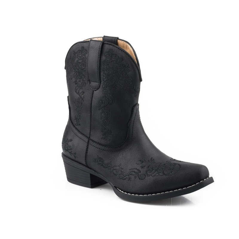 Womens Black Vintage Faux Leather 5 R