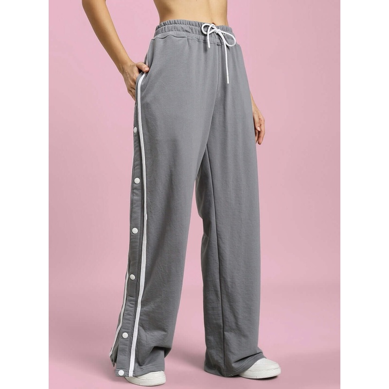 WOMENS CONTRAST PANEL JOGGER GREY XS