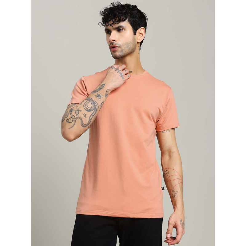 ANDREW REGULAR FIT T-SHIRT PEACH XS