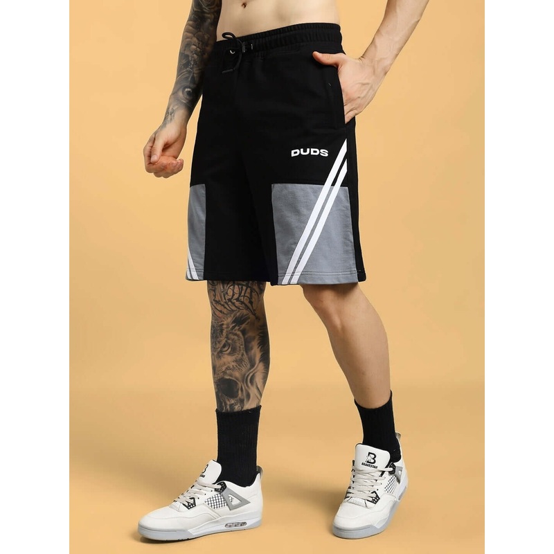 LEWIN CHINO REGULAR FIT SHORTS BLACK-GREY XS