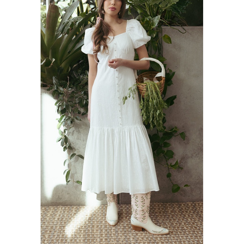 Liberty Dress in White Eyelet 00
