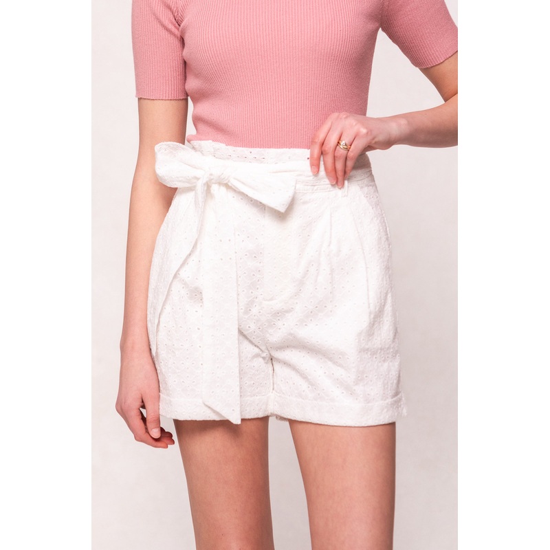 Maria Shorts in White Eyelet XX Small