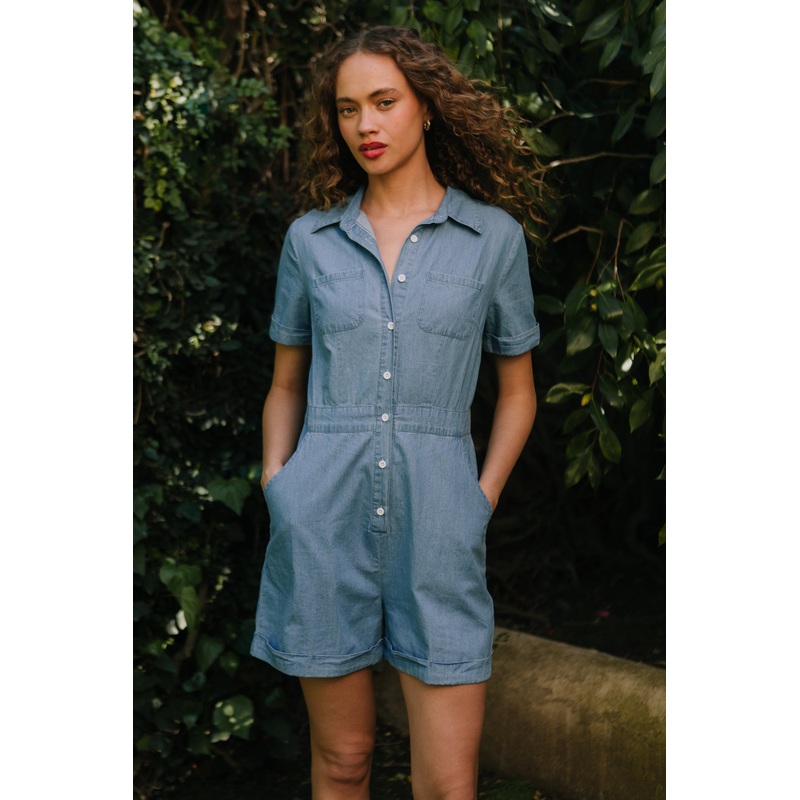 Natalia Romper in Chambray XX Small