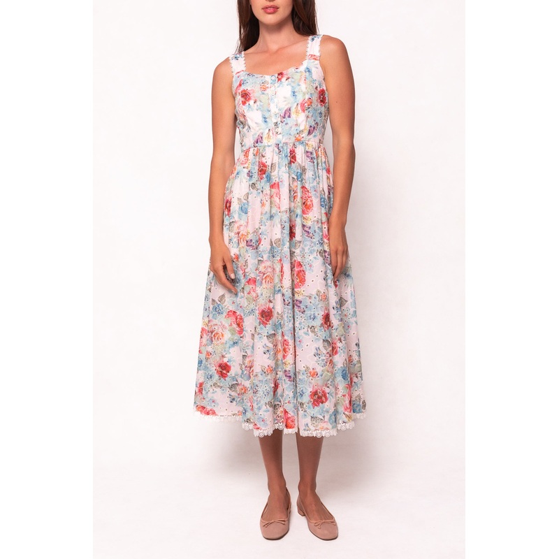Penny Tank Midi Dress in Multicolor Floral 00