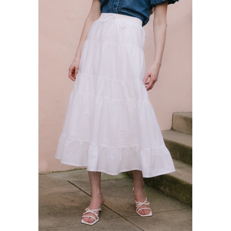 Sansa Skirt in White XX Small