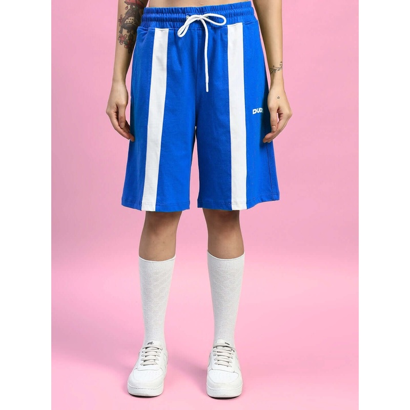 WOMENS WIDELINE REGULAR FIT SHORTS BLUE XS