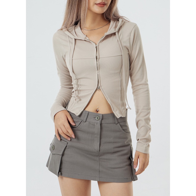 Zipper Hoodie CS02 White S