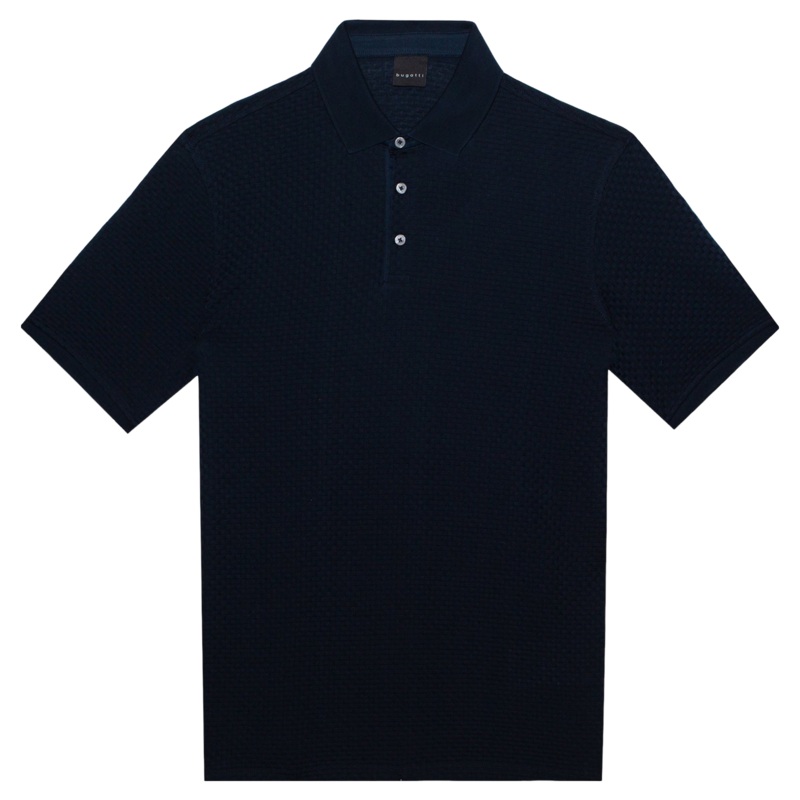 Bugatti Basket Weave Polo Navy Medium