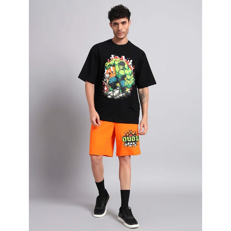 HULK CO-ORD SET BLACK-ORANGE MEN XS