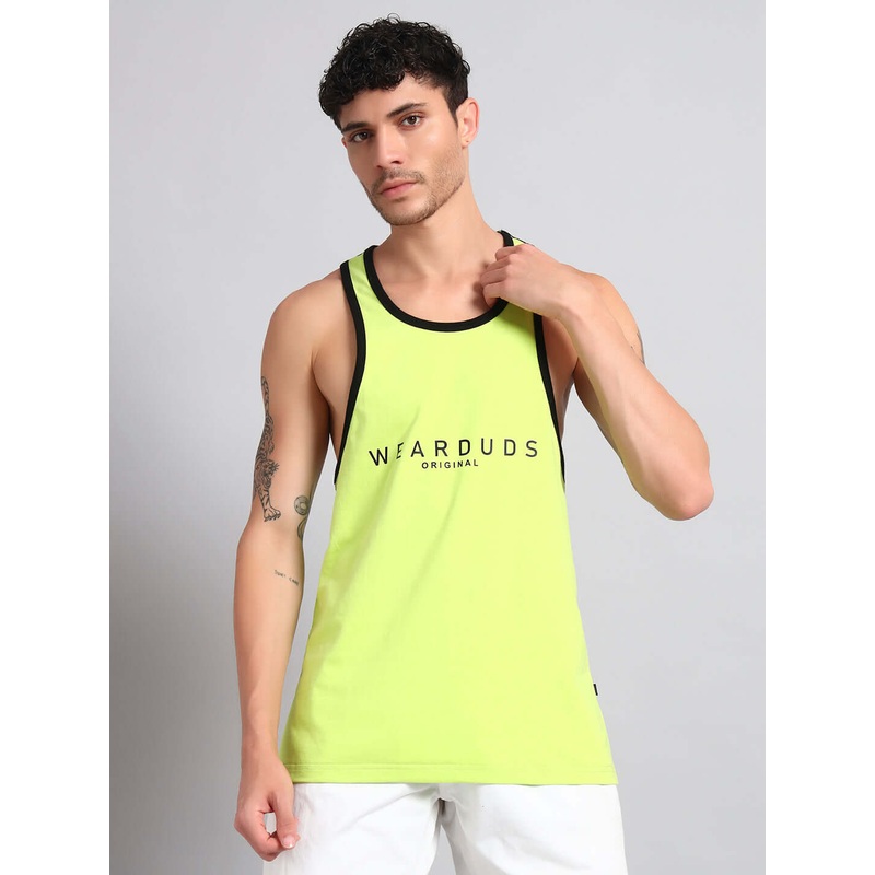 NEO GYM SLEEVE LESS T-SHIRT NEON GREEN XS