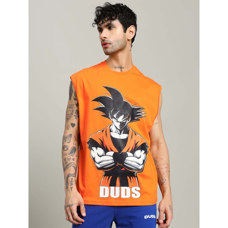 SUPER SAIYAN GYM T-SHIRT ORANGE XS