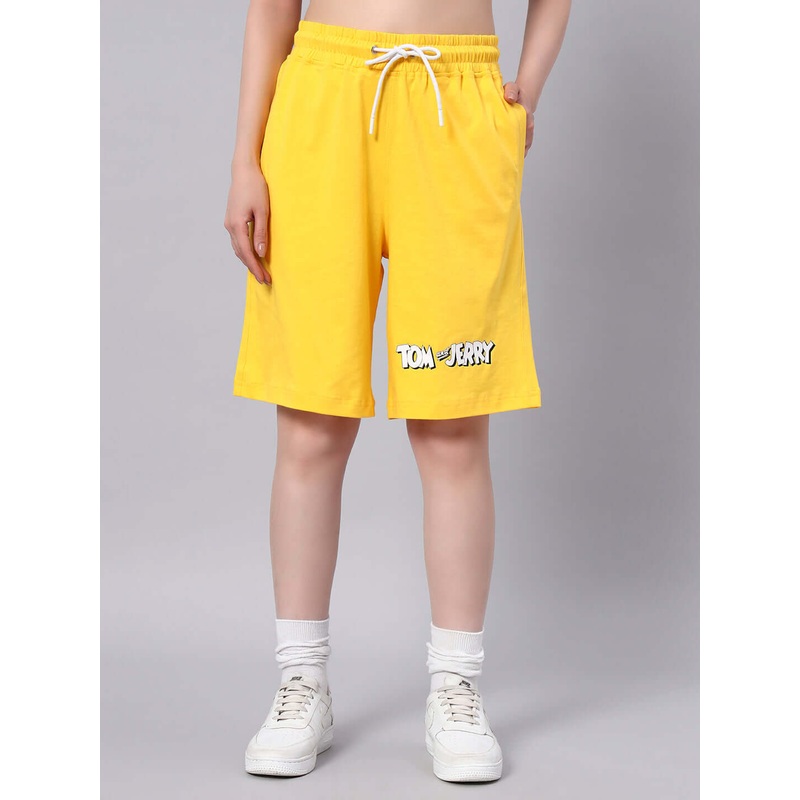WOMEN’S TOM & JERRY SUMMER SHORTS YELLOW XS