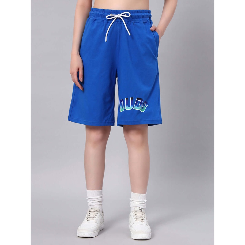 WOMENS BUNNY BUGS SUMMER SHORTS BLUE XS