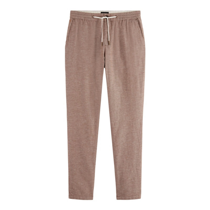 Scotch & Soda Warren Straight Fit Cotton Linen Jogger Soft Silt 32 Regular