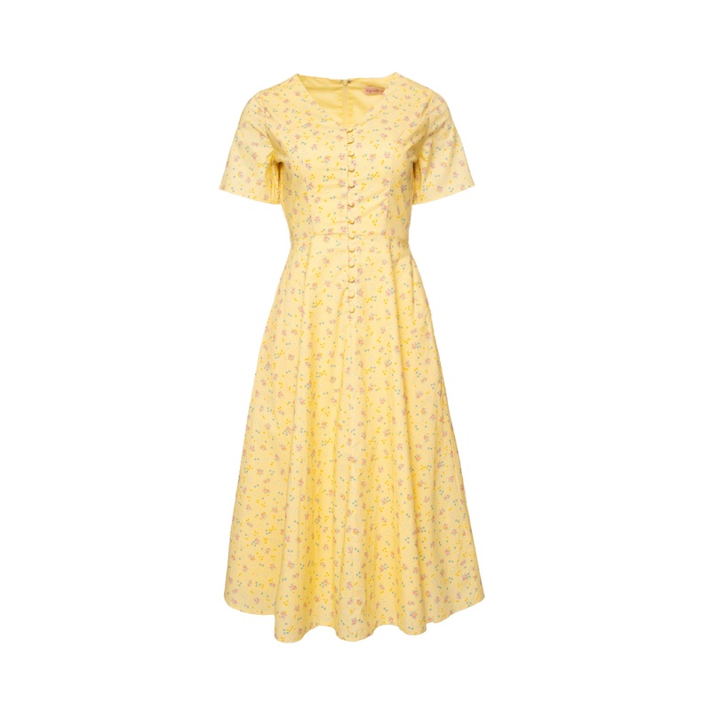 Allie Dress in Yellow Floral 00