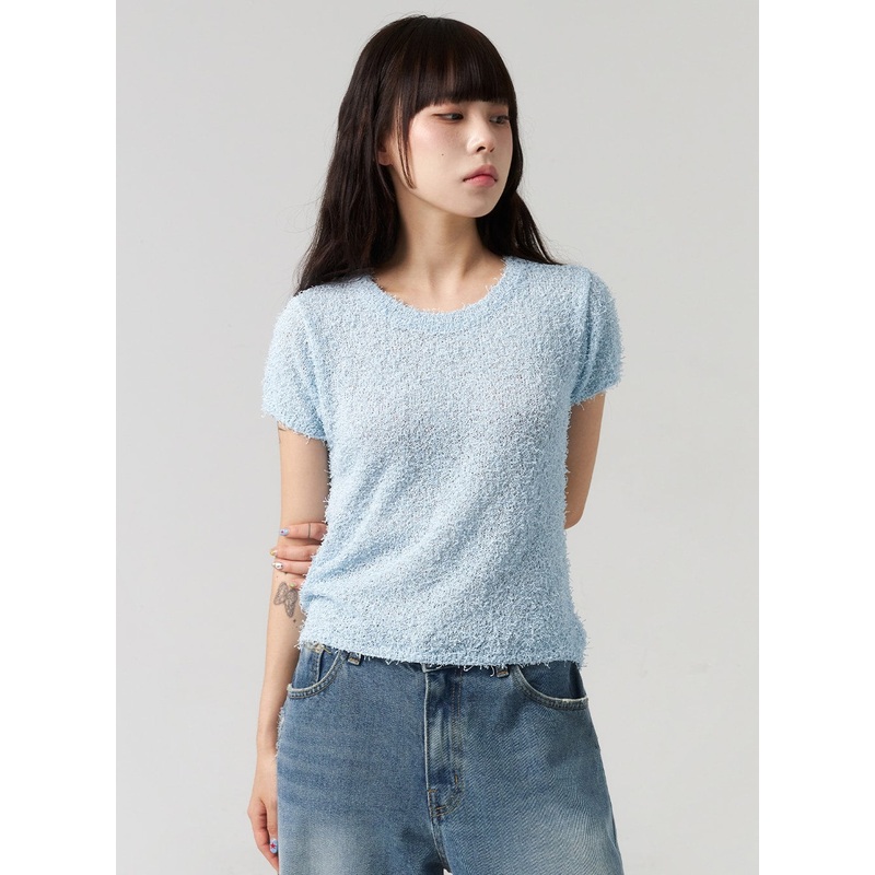 Cut Out Back Sweater CL313 Light beige S/M