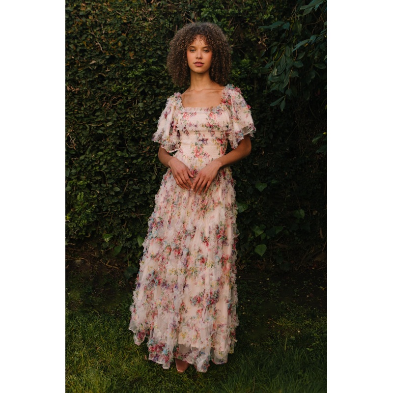 Florentina Dress in Pink Floral XX Small